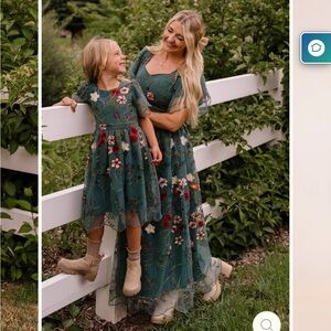 Ivy City Co Mini Flora dress in Jade